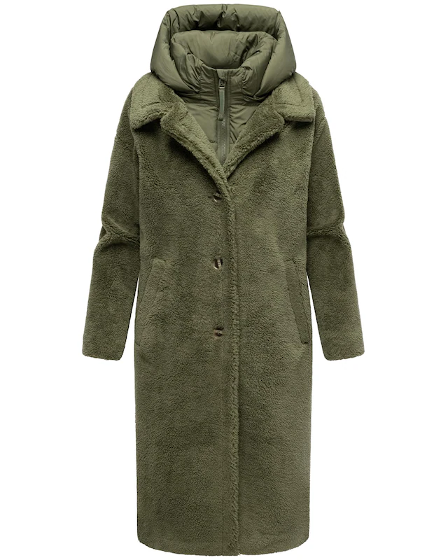 Navahoo Wintermantel »Teddyzauber 14« Plüschmantel aus Teddyfleece mit abnehmbarem Krageneinsatz