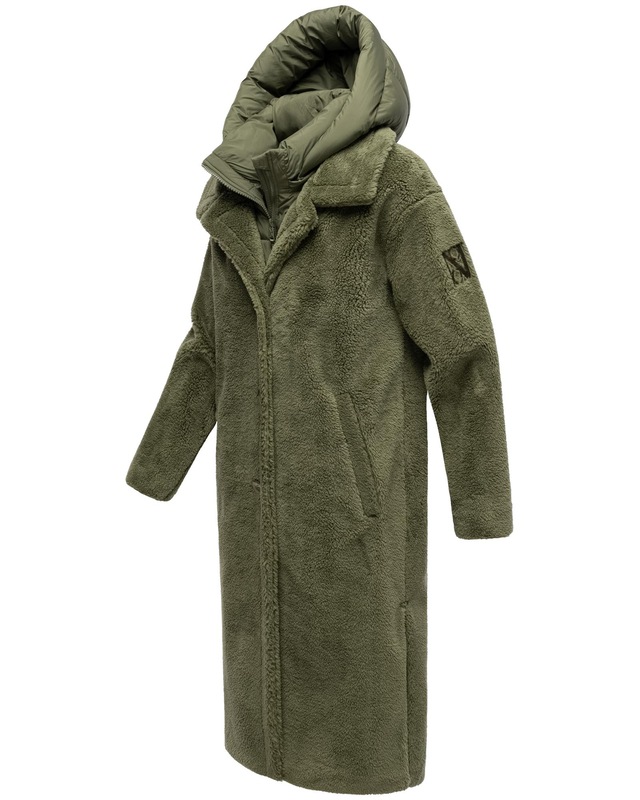 Navahoo Wintermantel »Teddyzauber 14« Plüschmantel aus Teddyfleece mit abnehmbarem Krageneinsatz