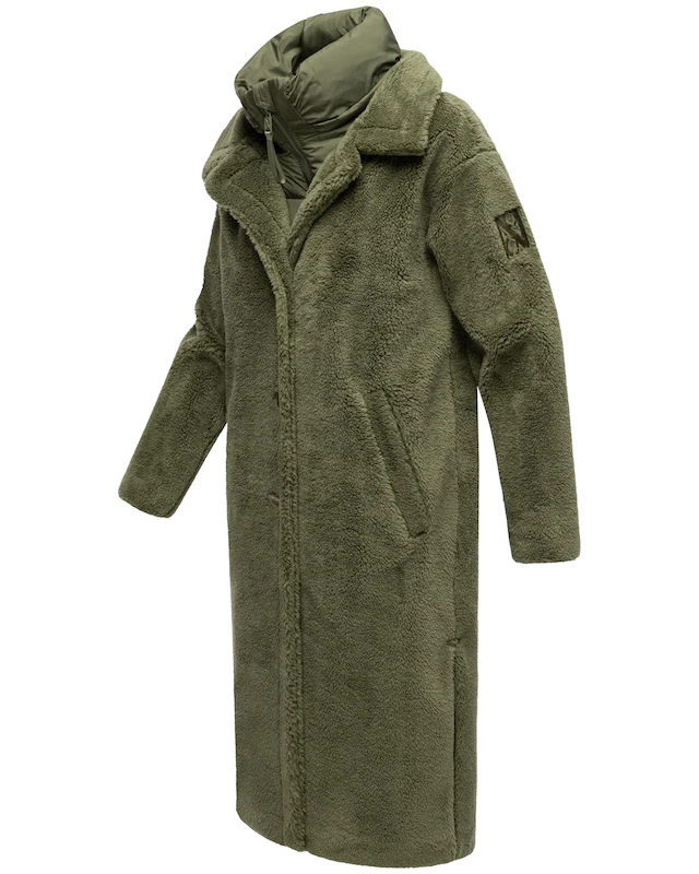 Navahoo Wintermantel »Teddyzauber 14« Plüschmantel aus Teddyfleece mit abnehmbarem Krageneinsatz