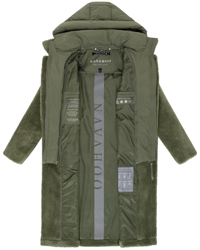 Navahoo Wintermantel »Teddyzauber 14« Plüschmantel aus Teddyfleece mit abnehmbarem Krageneinsatz