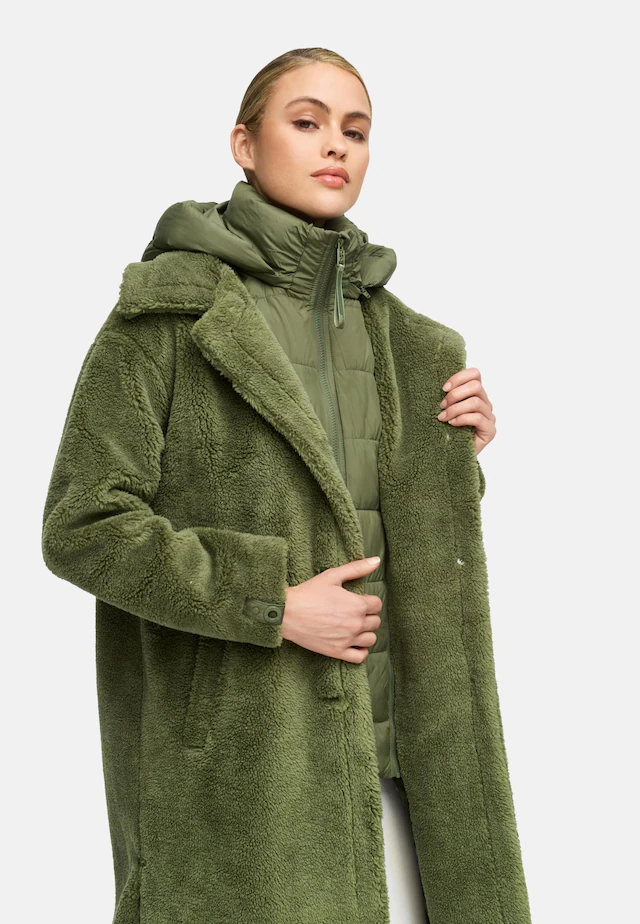 Navahoo Wintermantel »Teddyzauber 14« Plüschmantel aus Teddyfleece mit abnehmbarem Krageneinsatz