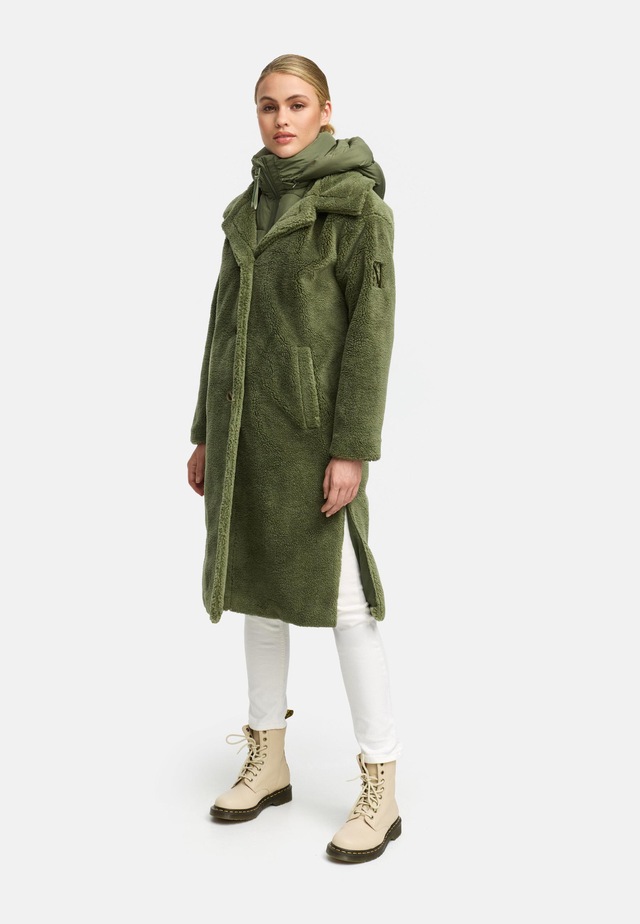 Navahoo Wintermantel »Teddyzauber 14« Plüschmantel aus Teddyfleece mit abnehmbarem Krageneinsatz