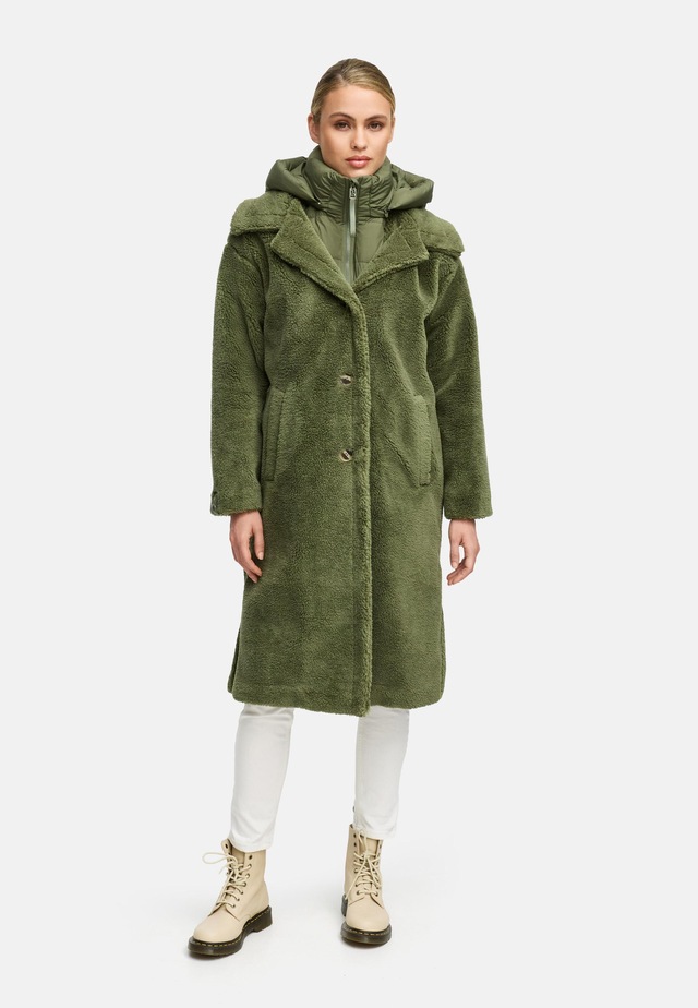 Navahoo Wintermantel »Teddyzauber 14« Plüschmantel aus Teddyfleece mit abnehmbarem Krageneinsatz