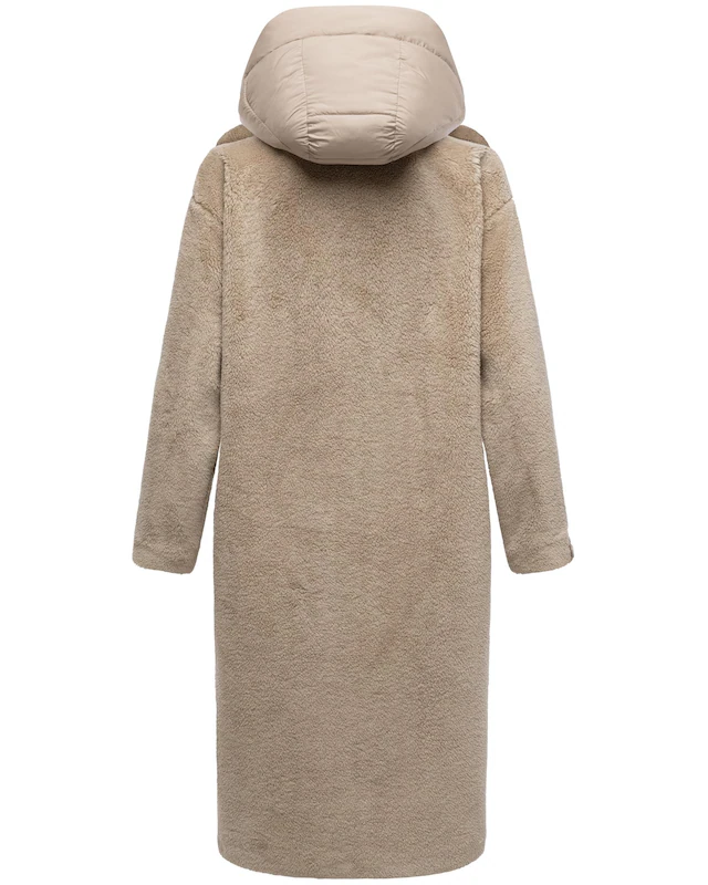 Navahoo Wintermantel »Teddyzauber 14« Plüschmantel aus Teddyfleece mit abnehmbarem Krageneinsatz