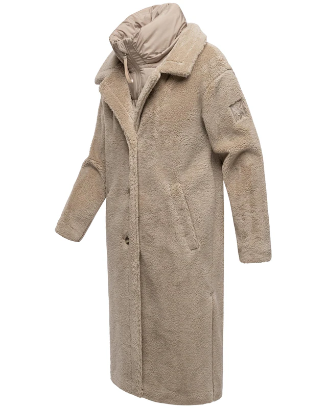 Navahoo Wintermantel »Teddyzauber 14« Plüschmantel aus Teddyfleece mit abnehmbarem Krageneinsatz