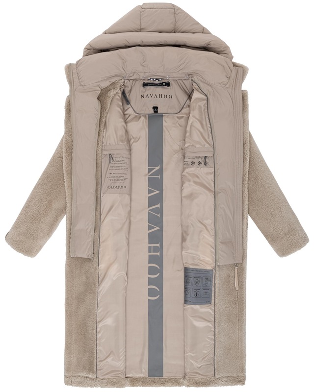 Navahoo Wintermantel »Teddyzauber 14« Plüschmantel aus Teddyfleece mit abnehmbarem Krageneinsatz