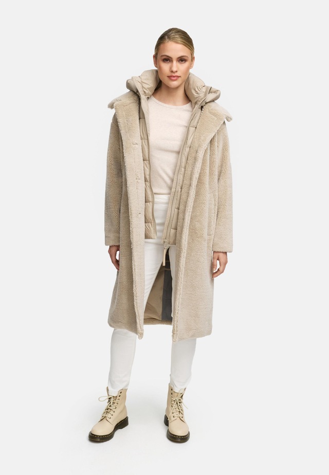 Navahoo Wintermantel »Teddyzauber 14« Plüschmantel aus Teddyfleece mit abnehmbarem Krageneinsatz