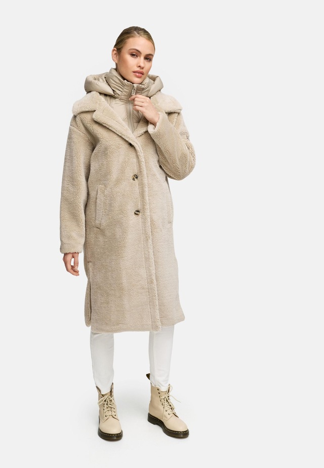 Navahoo Wintermantel »Teddyzauber 14« Plüschmantel aus Teddyfleece mit abnehmbarem Krageneinsatz