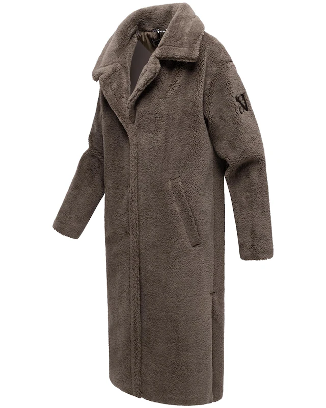 Navahoo Wintermantel »Teddyzauber 14« Plüschmantel aus Teddyfleece mit abnehmbarem Krageneinsatz