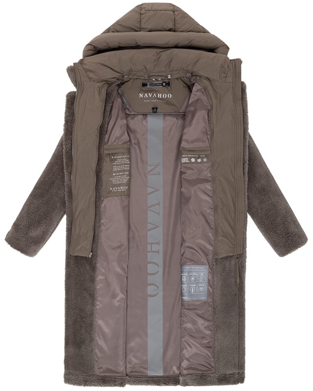 Navahoo Wintermantel »Teddyzauber 14« Plüschmantel aus Teddyfleece mit abnehmbarem Krageneinsatz