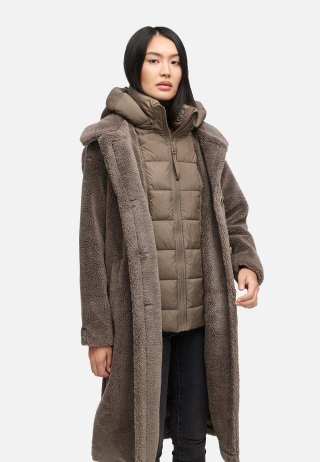Navahoo Wintermantel »Teddyzauber 14« Plüschmantel aus Teddyfleece mit abnehmbarem Krageneinsatz