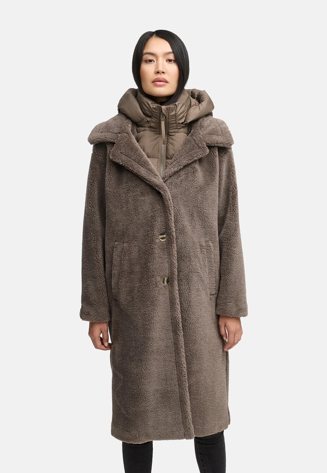 Navahoo Wintermantel »Teddyzauber 14« Plüschmantel aus Teddyfleece mit abnehmbarem Krageneinsatz