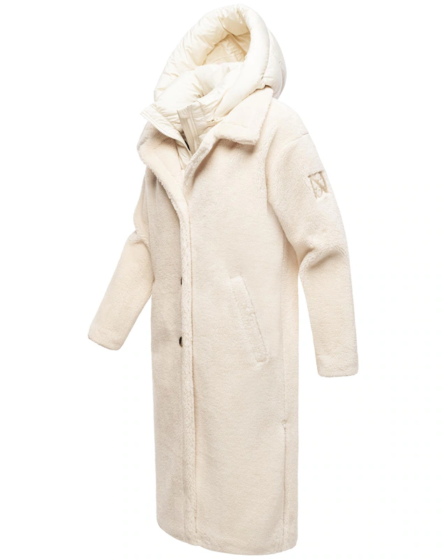Navahoo Wintermantel »Teddyzauber 14« Plüschmantel aus Teddyfleece mit abnehmbarem Krageneinsatz