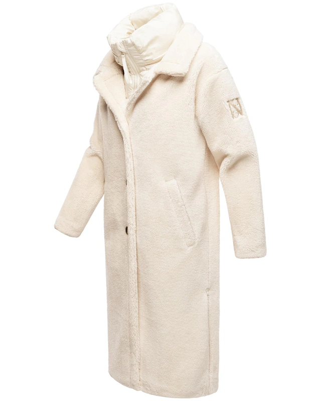 Navahoo Wintermantel »Teddyzauber 14« Plüschmantel aus Teddyfleece mit abnehmbarem Krageneinsatz