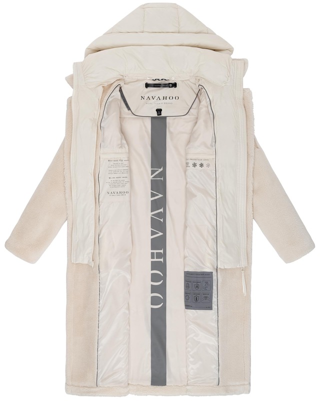 Navahoo Wintermantel »Teddyzauber 14« Plüschmantel aus Teddyfleece mit abnehmbarem Krageneinsatz