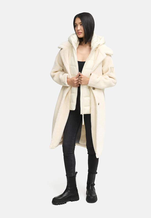 Navahoo Wintermantel »Teddyzauber 14« Plüschmantel aus Teddyfleece mit abnehmbarem Krageneinsatz