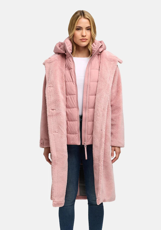 Navahoo Wintermantel »Teddyzauber 14« Plüschmantel aus Teddyfleece mit abnehmbarem Krageneinsatz