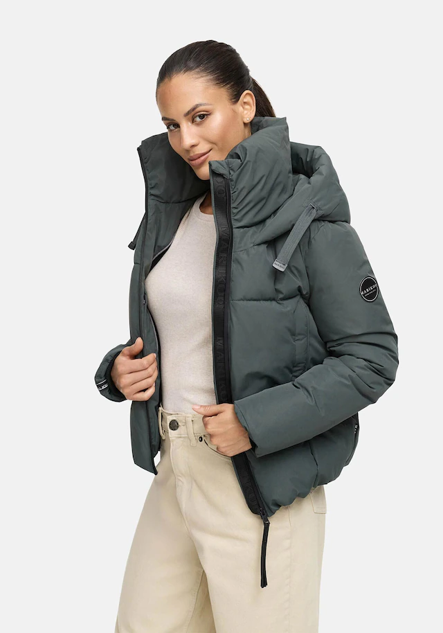 Marikoo Winterjacke »Ninikaa« kurze Winterjacke mit extra hohem Windschutzkragen