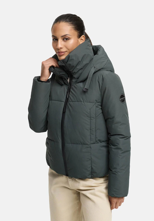 Marikoo Winterjacke »Ninikaa« kurze Winterjacke mit extra hohem Windschutzkragen