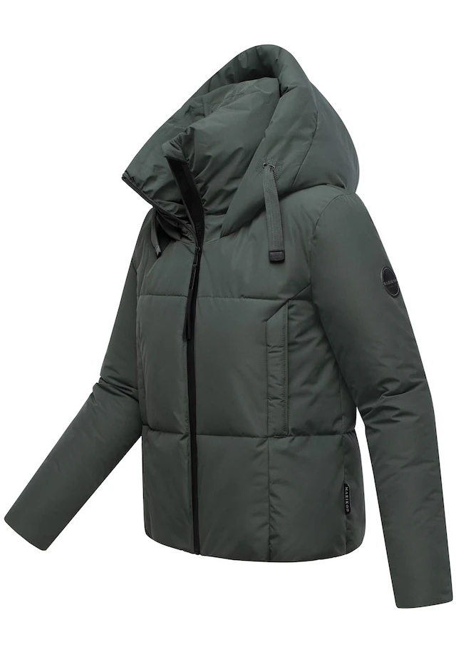 Marikoo Winterjacke »Ninikaa« kurze Winterjacke mit extra hohem Windschutzkragen