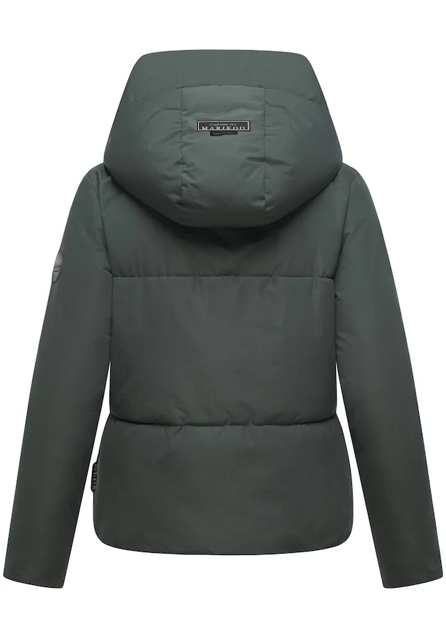 Marikoo Winterjacke »Ninikaa« kurze Winterjacke mit extra hohem Windschutzkragen