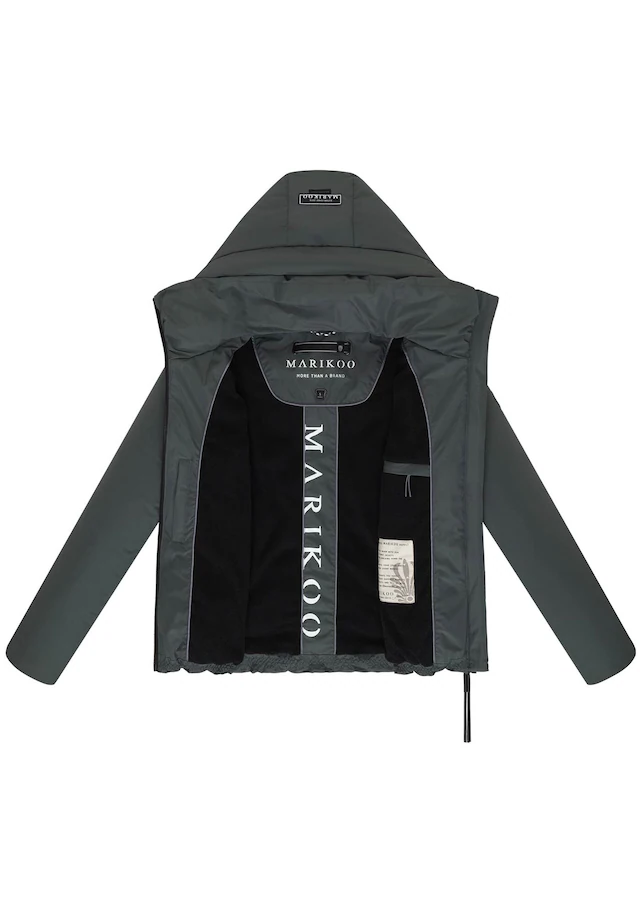 Marikoo Winterjacke »Ninikaa« kurze Winterjacke mit extra hohem Windschutzkragen