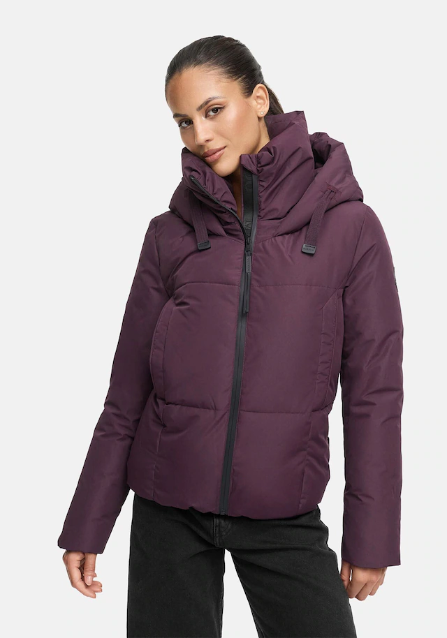 Marikoo Winterjacke »Ninikaa« kurze Winterjacke mit extra hohem Windschutzkragen