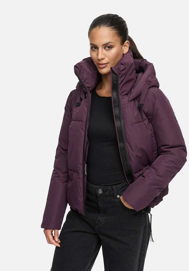Marikoo Winterjacke »Ninikaa« kurze Winterjacke mit extra hohem Windschutzkragen
