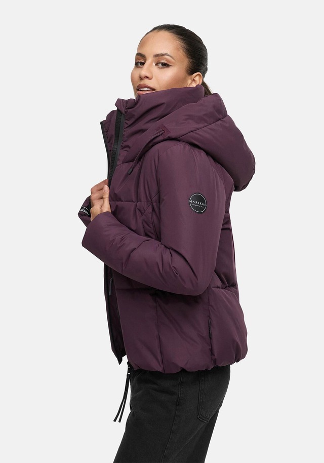 Marikoo Winterjacke »Ninikaa« kurze Winterjacke mit extra hohem Windschutzkragen