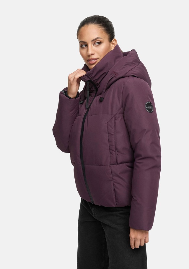 Marikoo Winterjacke »Ninikaa« kurze Winterjacke mit extra hohem Windschutzkragen