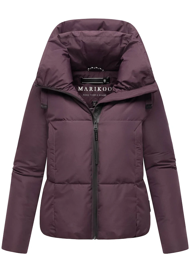 Marikoo Winterjacke »Ninikaa« kurze Winterjacke mit extra hohem Windschutzkragen