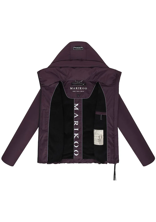 Marikoo Winterjacke »Ninikaa« kurze Winterjacke mit extra hohem Windschutzkragen