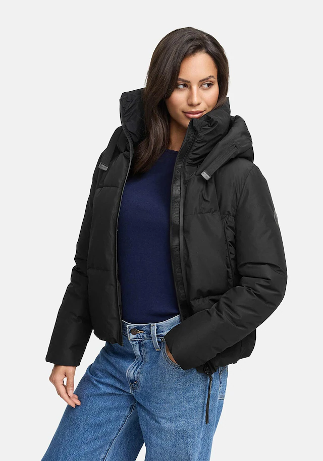 Marikoo Winterjacke »Ninikaa« kurze Winterjacke mit extra hohem Windschutzkragen