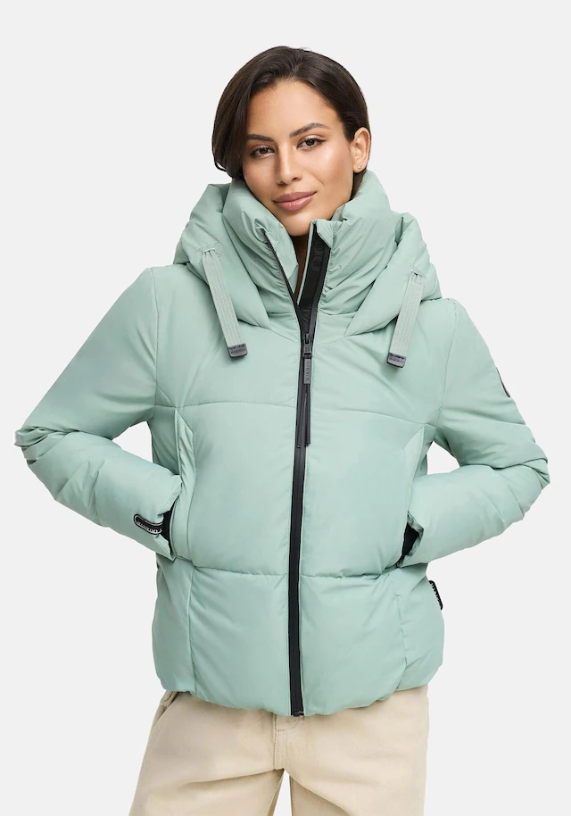 Marikoo Winterjacke »Ninikaa« kurze Winterjacke mit extra hohem Windschutzkragen