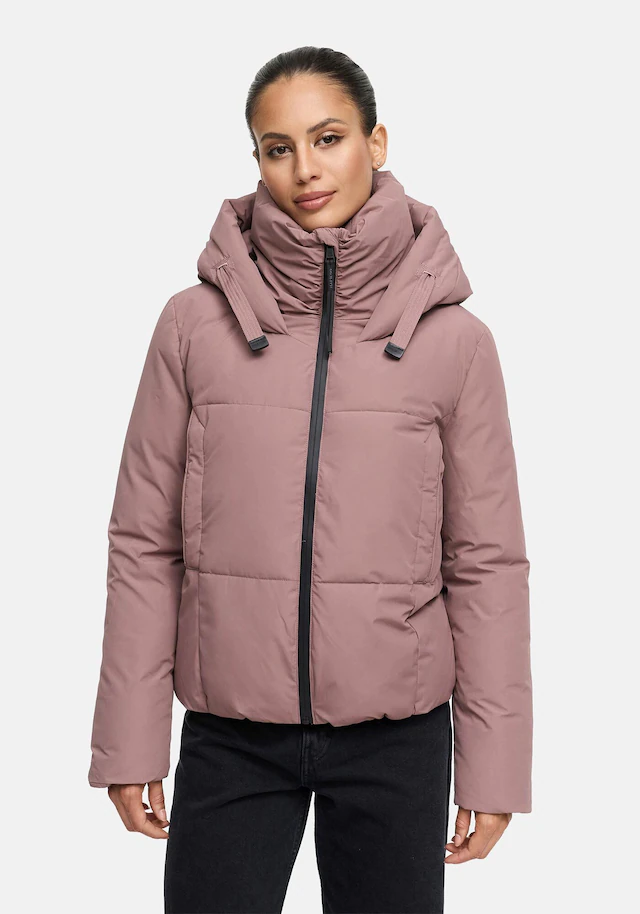 Marikoo Winterjacke »Ninikaa« kurze Winterjacke mit extra hohem Windschutzkragen