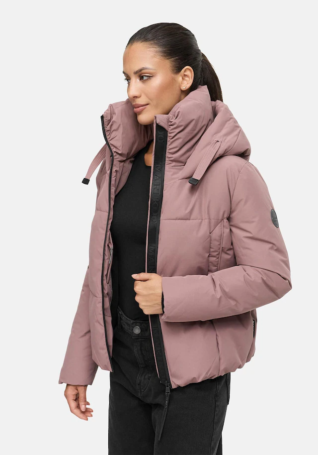 Marikoo Winterjacke »Ninikaa« kurze Winterjacke mit extra hohem Windschutzkragen
