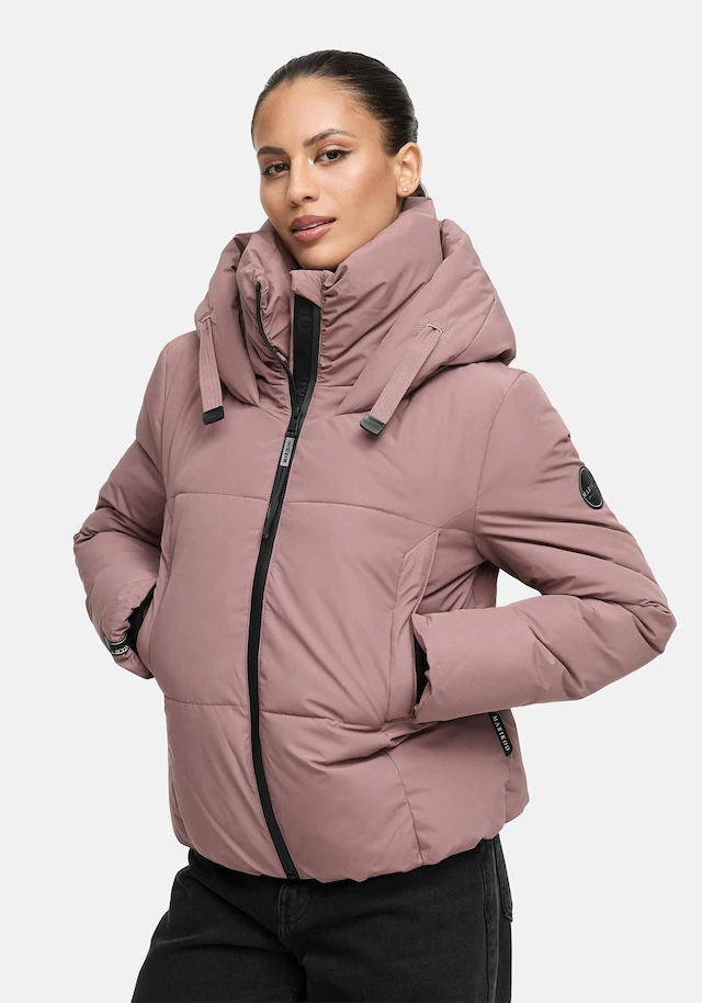 Marikoo Winterjacke »Ninikaa« kurze Winterjacke mit extra hohem Windschutzkragen