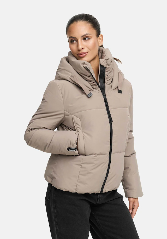 Marikoo Winterjacke »Ninikaa« kurze Winterjacke mit extra hohem Windschutzkragen