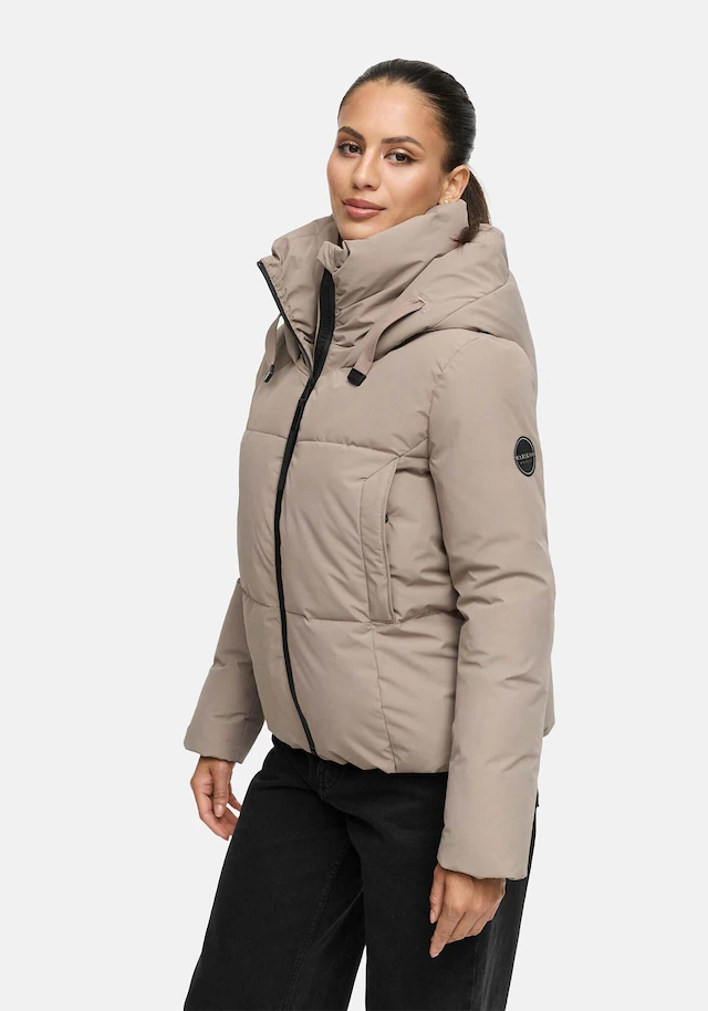 Marikoo Winterjacke »Ninikaa« kurze Winterjacke mit extra hohem Windschutzkragen