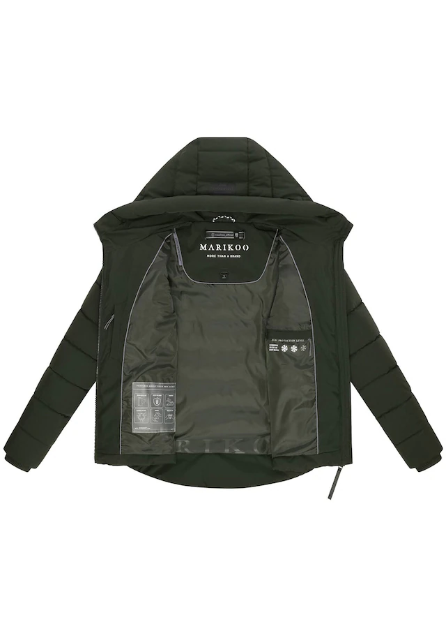 Marikoo Winterjacke »Tayenaa« mit schmaler Steppung und extra hohem Kragen