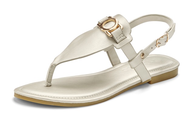 Vivance Zehentrenner »Sandale, Sommerschuh, Pantolette,« NEU mit Schmuckelement & weicher Innensohle VEGAN