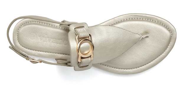 Vivance Zehentrenner »Sandale, Sommerschuh, Pantolette,« NEU mit Schmuckelement & weicher Innensohle VEGAN