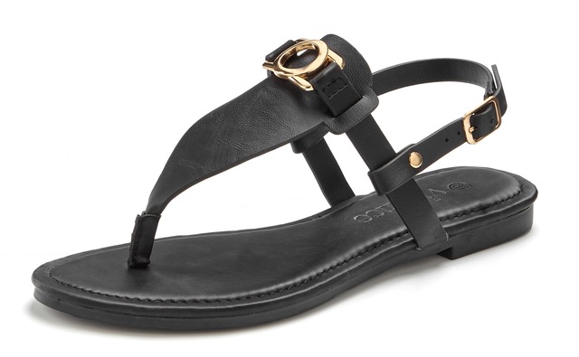 Vivance Zehentrenner »Sandale, Sommerschuh, Pantolette,« NEU mit Schmuckelement & weicher Innensohle VEGAN