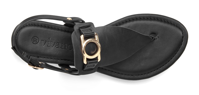 Vivance Zehentrenner »Sandale, Sommerschuh, Pantolette,« NEU mit Schmuckelement & weicher Innensohle VEGAN