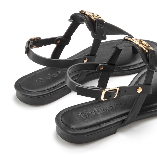Vivance Zehentrenner »Sandale, Sommerschuh, Pantolette,« NEU mit Schmuckelement & weicher Innensohle VEGAN