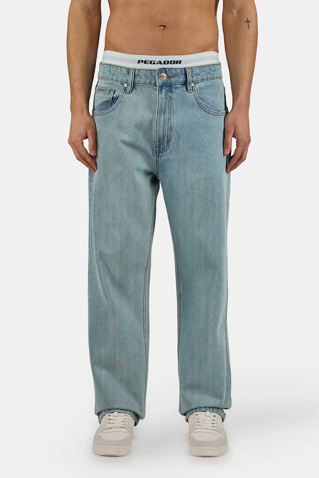 PEGADOR Loose-fit-Jeans »Baltra Baggy Jeans« Baumwolle, loose fit