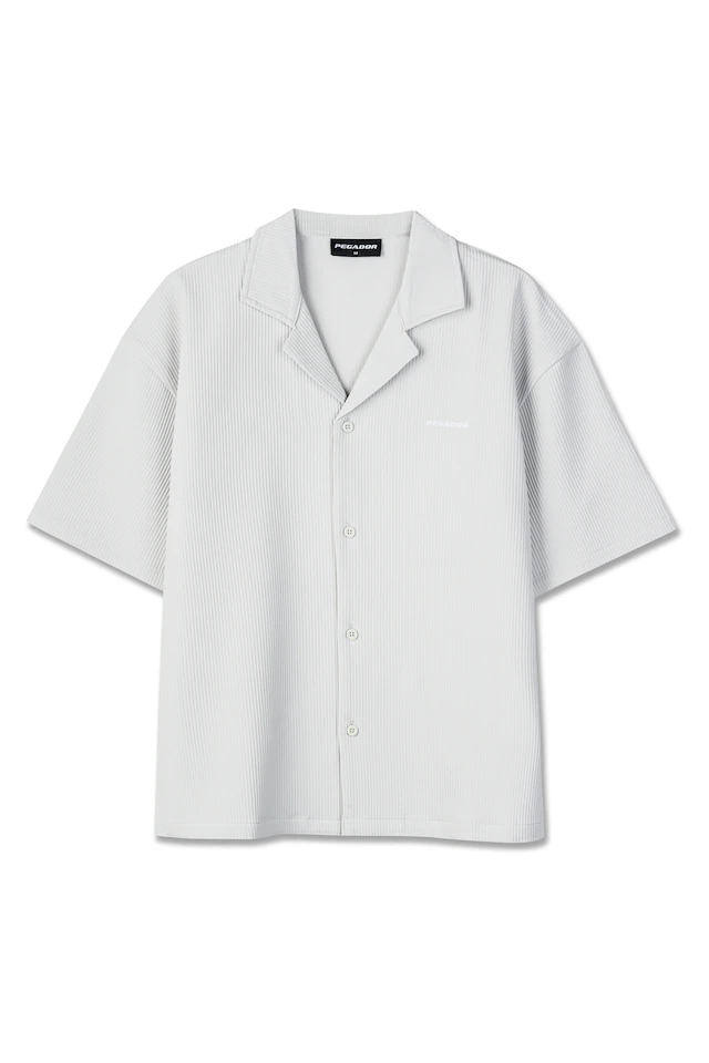 PEGADOR Kurzarmhemd »TROY PLISSEE SUMMER SHIRT« Baumwollmischung, regular fit