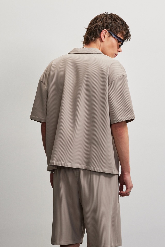 PEGADOR Kurzarmhemd »TROY PLISSEE SUMMER SHIRT« Baumwollmischung, regular fit