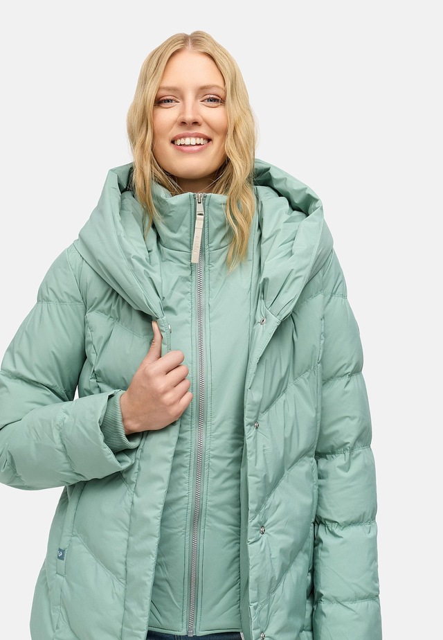 Ragwear Steppmantel »Natalka Soft YOUMODO« Warmer Wintermantel mit hohem Kragen und Kapuze