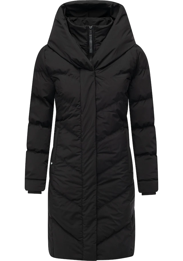 Ragwear Steppmantel »Natalka Soft YOUMODO« Warmer Wintermantel mit hohem Kragen und Kapuze